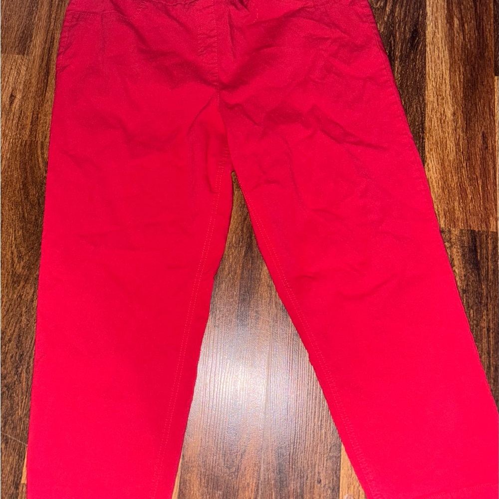 Slimsation By Multiples Red Straight Leg Pants